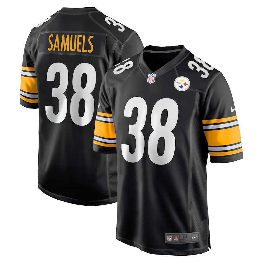 Men Pittsburgh Steelers #38 Jaylen Samuels Nike Black Team Game NFL Jersey